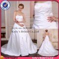 без бретелек с красивой вышивкой на лифе-линии юбка свадебное платья для толстых женщин KB14073